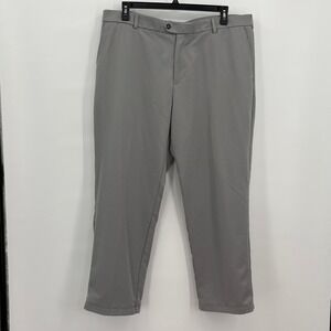 IZOD Golf Mens Classic Fit Gray Performance Pants 40x30 497870